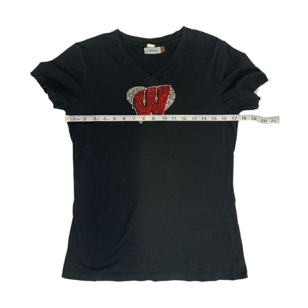 P.Michael WMNS Wisconsin bedazzle T-shirt - Picture 8 of 11